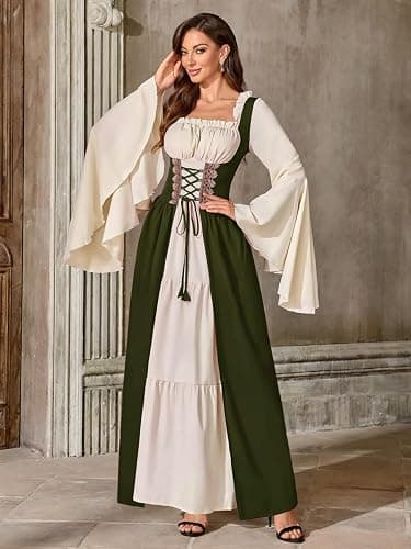 Abaowedding Women Renaissance Costume Medieval Dress Irish Cosplay thumbnail 2