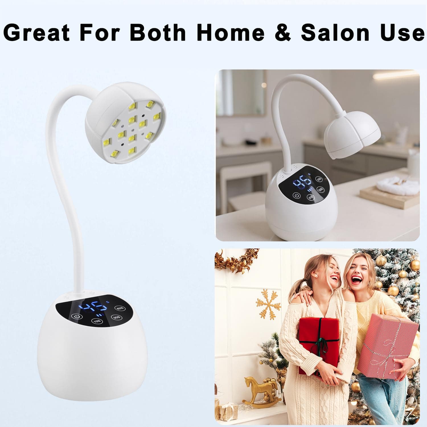 UV Nail Lamp Cordless Mini UV Light for Gel Nails Polish 36W Rechargeable LED Nail Light Nail Dryer with 4 Timers & Auto Sensor, Fast Curing Goosenecks Lamp for Home DIY Manicure thumbnail 7