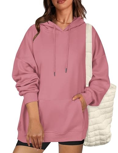 Zeagoo Womens Oversized Hoodies 2025 Fleece Sweatshirts Long Sleeve Pullover with Pocket Fall Winter Outfits Y2k Clothes thumbnail 2