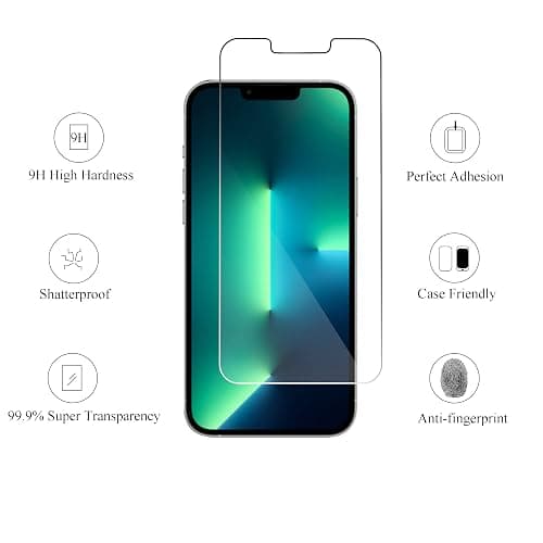 Ailun 2Pack Screen Protector for iPhone 13 Pro [6.1 inch] Display 2021 + 2 Pack Camera Lens Protector, Tempered Glass Film,[9H Hardness] - HD [Not for iPhone 13 Pro Max][4 Pack] - iPhone 13 Pro-6.1 Inch thumbnail 2