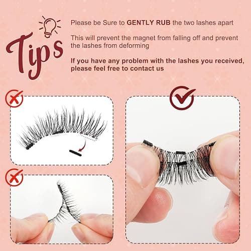 Higu clace Magnetic Eyelashes 1 Pair Reusable Magnetic Lashes With applicator, Magnetic Eyelashes Natural Look, No Glue Needed(XTY-A) thumbnail 7