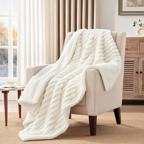 Westinghouse Electric Blanket Heated Throw, Super Cozy Luxury Polyester with 6 Heating Levels & 2-10 Hours Auto Off, Fast Heating & Overheat Protection, 50x60 Inch, Beige - Image 1