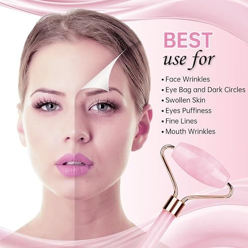 ZNÖCUETÖD Ice Face Facial Jade Roller and Ice Face Mask Cold Cooling Gel Mask Gift Set for Women Aging Wrinkles Lifting Firming Puffy Eyes, Eye Face Neck Roller Massager SPA Tools thumbnail 2