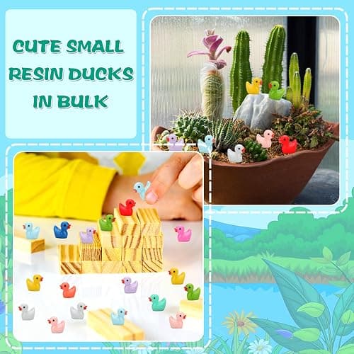 240pcs Mini Ducks, Tiny Resin Duck Small Plastic Animals Figurines Bulk | Little Ducks for Miniature Landscape Aquarium Potted Fairy Garden Home Dollhouse Decor Accessories Party Favors Toys Gifts thumbnail 4