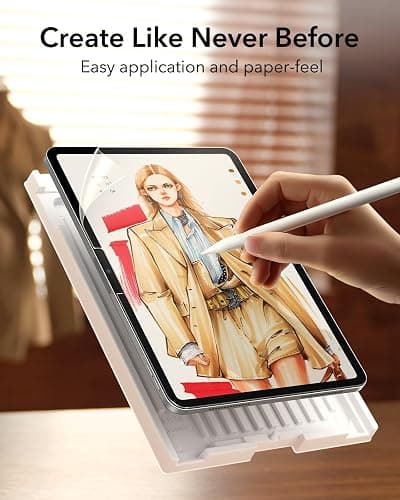 ESR 2 Pack Paper-Feel Screen Protector for iPad Air 11 Inch M3/M2 (7th/6th Generation, 2025/2024), Write and Draw Like on Paper, Scratch Protection with Easy Application Tray, Thin and Responsive thumbnail 3