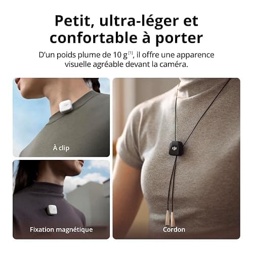 DJI Mic Mini (1 TX + 1 RX), Ultra-léger, Audio de Haute qualité, Annulation du Bruit, Limite Automatique, Microphone sans Fil pour caméra/iPhone/Android, vlog, Streaming, Transmission à 400 m thumbnail 2