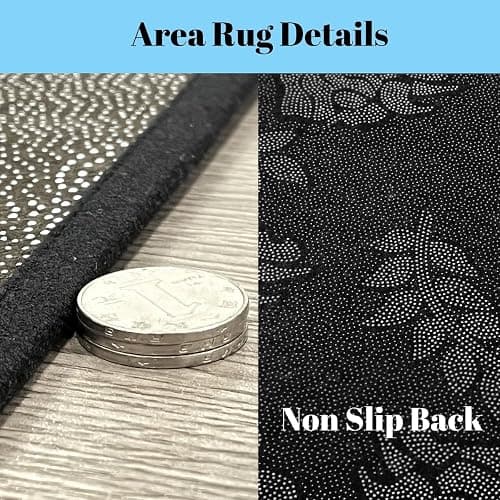 Erosebridal Y2K Lucky 8 Ball Area Rug 5X7 Low Pile Print,Trendy Cheetah Print Living Room Rugs,Fashion Leopard Preppy Decorative Carpet Vintage Black Brown Indoor Floor Mat thumbnail 5