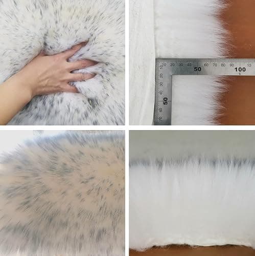 IMQOQ A Pair Genuine Sheepskin Car Seat Covers Luxury Fur Long Wool Car 2 Front Seat Covers Set Winter Warm Universal White Grey thumbnail 7