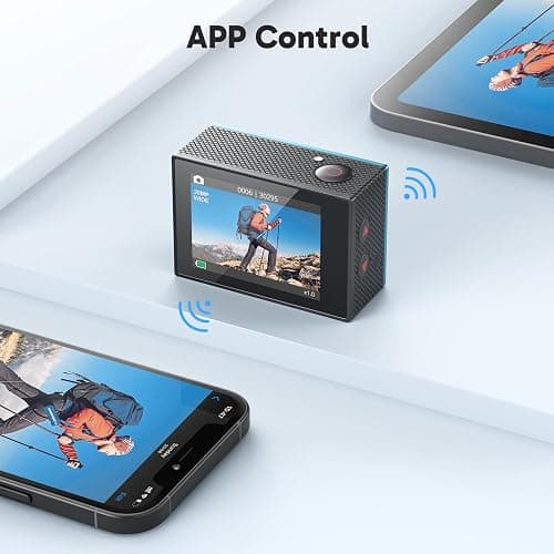 AKASO EK7000 4K30FPS 20MP WiFi Action Camera with EIS Ultra HD 131FT Waterproof Underwater Camera Remote Control 4X Zoom Support External Microphone thumbnail 7