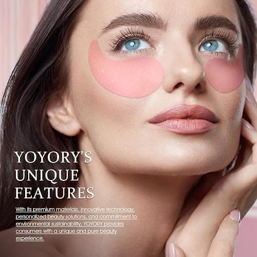YOYORY Under Eye Patches Masks - for Fine Lines with Collagen and Hyaluronic Acid, Dark Circles,Eye bags,and Fade Wrinkles, puffiness Smoothing Skin Care Treatment for Women and Men, (60 Pcs) Pink thumbnail 8