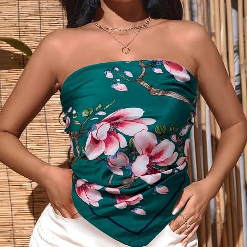 HBselect 4er Set große Kopftücher für Damen Sommer, Bandana Damen 90×90 cm | große quadratische Schals, Seidentuch Damen, vielseitiger Haarschmuck, Haartuch, Halstuch, Accessoires für Festival-Outfits thumbnail 6