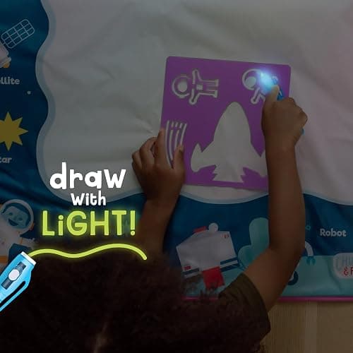 Chuckle & Roar - Aqua Draw Doodle Mat Glow - Water Color Magic Mat - Erase by Letting Mat Dry - Easy Play Anywhere - Ages 3 and Up thumbnail 3