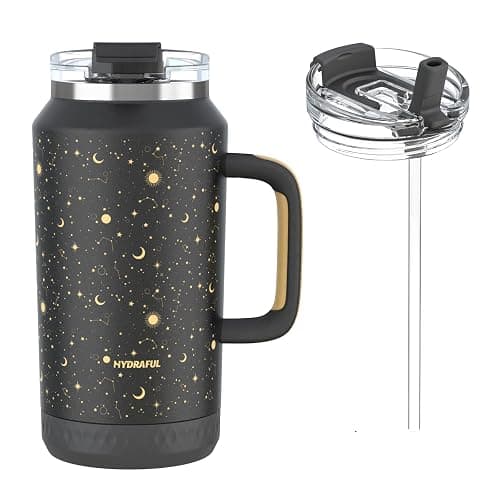 Hydraful 64 oz Tumbler with Handle and Straw - 100% Leak-Proof - Insulated Cup Reusable Stainless Steel Large Water Bottle Travel Mug for Gym, Hiking, and Camping - Gifts for Women Men Him Her - Image 1