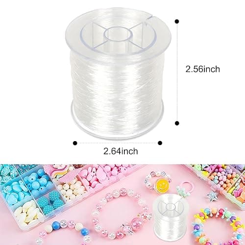 Clear Elastic String for Bracelets,0.8 mm 607 Feet Jewelry Making Beading Thread, Transparent Stretchy Bracelet String thumbnail 3
