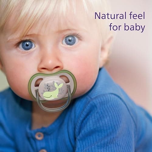 Philips Avent Ultra Soother - 4 x Light, Breathable Baby Soothers for Babies Aged 6-18 Months, BPA Free with Steriliser Carry Case (Model SCF085/66) - Green / Grey - 4 Count (Pack of 1) thumbnail 6