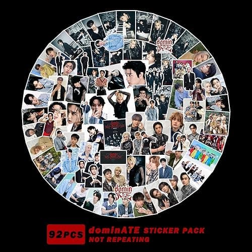 300PCS Stray-Kids Stickers Set, Cute Stickers for Door, Car, Skateboard, Cellphone for Fans (Black) thumbnail 2
