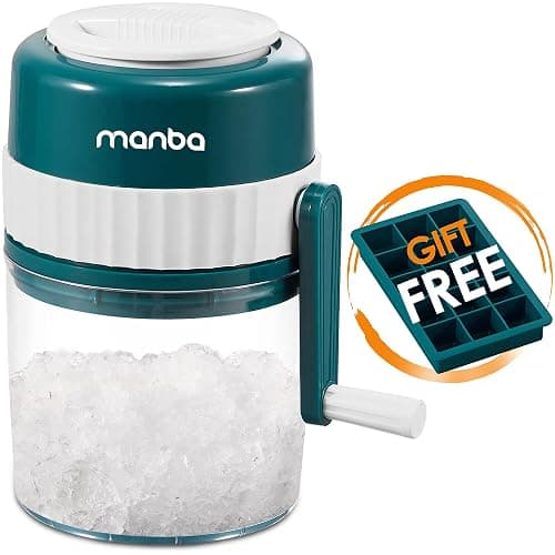MANBA Ice Shaver and Snow Cone Machine - Premium Portable Ice Crusher and Shaved Ice Machine with Free Ice Cube Trays - BPA Free - Image 1