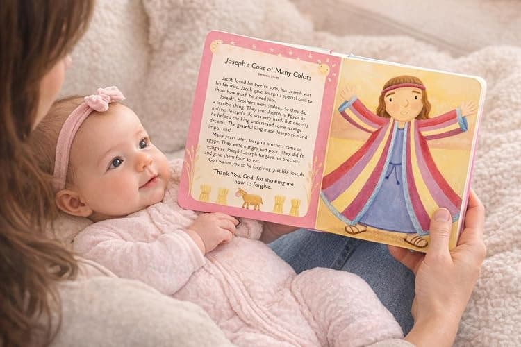 Baby's First Bible Stories Padded Board Book - Gift for Easter, Christmas, Communions, Newborns, Birthdays, Beginner Bible thumbnail 9