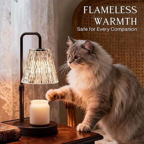 Candle Warmer Lamp with Timer – Dimmable Wax Warmer for Room Decor, Height Adjustable Candle Lamp for Mom Christmas Gifts, Birthday Gifts for Women, House warming Gifts for New Home Decor with 2 Bulbs thumbnail 6