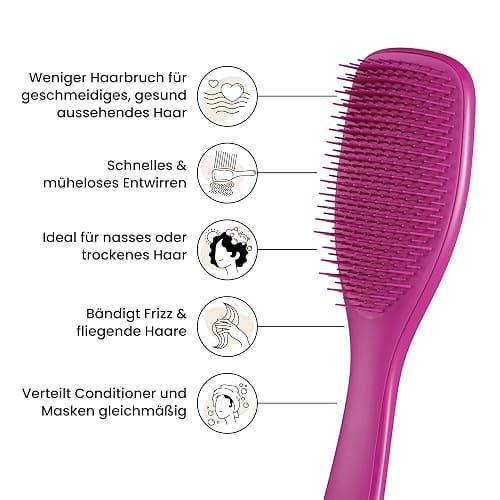 Tangle Teezer Ultimate Detangler Haarbürste – Für Nasses & Trockenes Haar – Entwirrungsbürste für Alle Haartypen – Zweistufige Borsten Reduzieren Haarbruch & Entfernen Knoten – Pink thumbnail 5