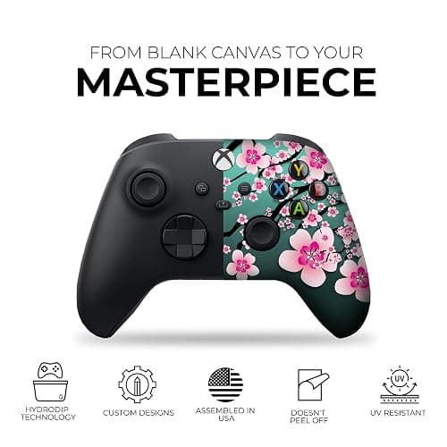 DreamController Cherry Blossom Custom X-box Controller Wireless compatible with X-box One/Series X/S Proudly Customized in USA with Permanent HYDRO-DIP Printing (NOT JUST A SKIN) thumbnail 4