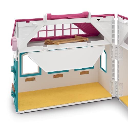 Schleich Horse Club - 60PC Little Horseshoe Open Stable Playset - with 2 Horse Figurines, Action Figure, Stable and Accessories - Toy Horses for Girls and Boys - Kids Ages 5+ | 42703 thumbnail 10