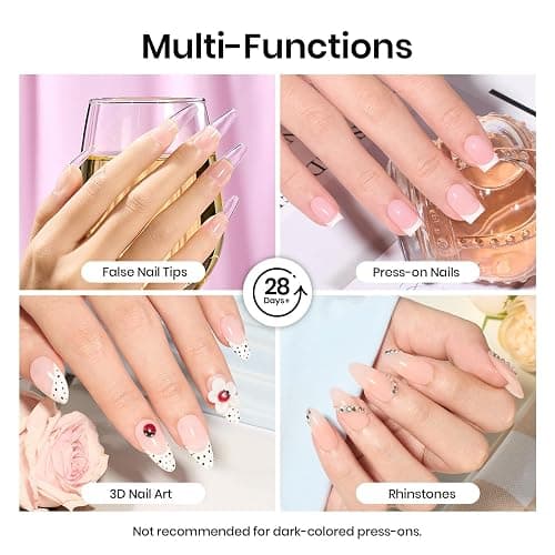 Beetles 30g Solid Nail Glue Gel for Nail Tips Clear Press On Nails, Beginner-Friendly, Hard Gel for Nail Extension & 3D Sculpting Nail Art, UV & LED Cured thumbnail 4