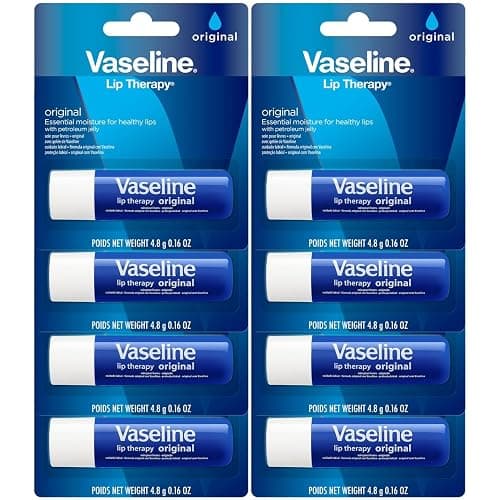 Vaseline Lip Therapy Original 8-Pack – Lip Moisturizer for Dry, Cracked Lips, 0.16 Oz Ea - Image 1