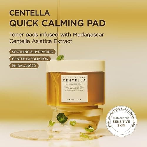 SKIN1004 Centella Quick Calming Pad, 70 Pads, Korean Face Toner Pad with Madagascar Centella Asiatica & Hyaluronic Acid, Hydrating & Soothing Facial Toner Pads for Gentle Exfoliation, Korean Skin Care thumbnail 2