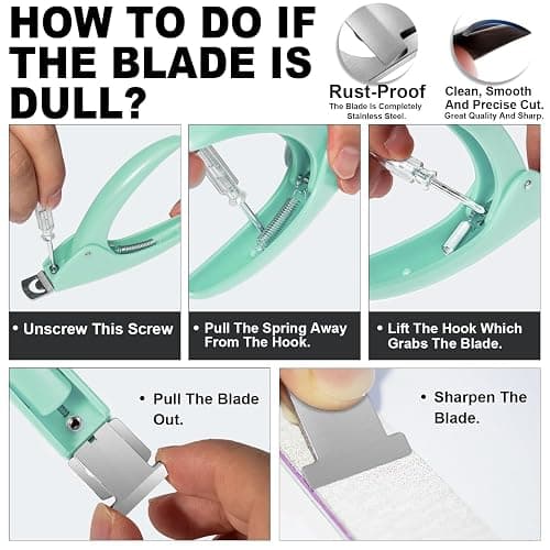 Green Adjustable Nail Clippers with Magnets Sizers for Acrylic Nails, Artificial Fake Nail False Nail Tip Cutter Trimmer Manicure Pedicure Sharp Blade Clip Tool For Salon Home Art Beauty thumbnail 8
