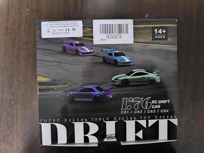 FLYCOLOR Turbo Racing 1:76 Scale Drift RC Car with Gyro Mini Full Proportional RTR 2.4GHZ Remote Control with 2 Replaceable Body Shell (C64-BLUE) thumbnail 8