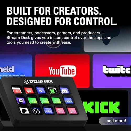 Elgato Stream Deck MK.2 – Studio Controller, 15 macro keys, trigger actions in apps and software like OBS, Twitch, ​YouTube and more, works with Mac and PC thumbnail 2