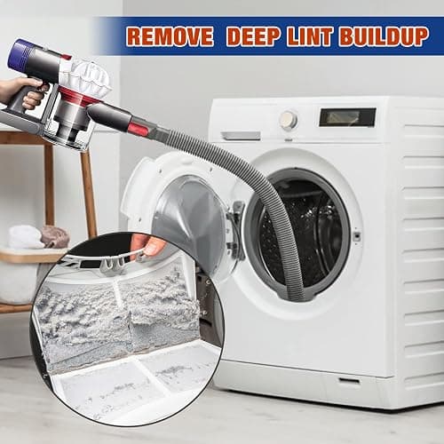 Sealegend Dryer Vacuum Hose Attachment Dryer Vent Cleaner Kit Lint Brush | Compatible with Dyson V7 V8 V10 V11 V15 V15s Gen5 Cordless Vacuum,Dryer Lint Vacuum Attachment, Flexible Lint Remover Brush thumbnail 6