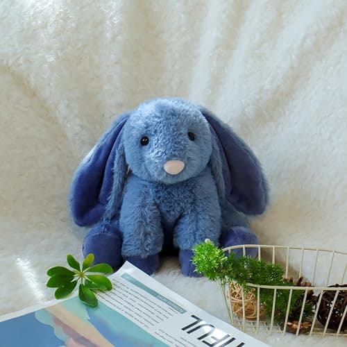Apricot Lamb Toys Plush Navy Blue Bunny Rabbit Stuffed Animal with Fluffy Soft Ears (Navy Blue Bunny, 8 Inches) thumbnail 6