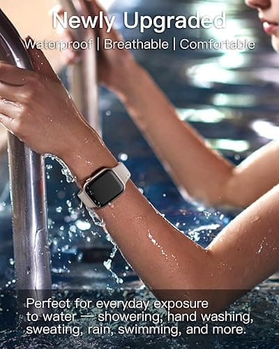 Silicone Sport Band Compatible with Apple Watch Bands for Women Men | Soft Wristband 40mm 38mm 41mm 44mm 45mm 46mm 42mm 49mm, Replacement Strap for iWatch Series 11 10 9 8 7 6 5 4 3 2 1 SE Ultra thumbnail 3