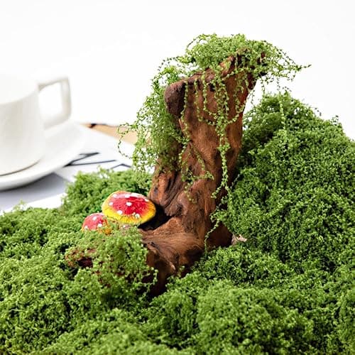 FSZNKJ Fake Green Moss for Potted Plants, Artificial Moss, Green Moss for Crafts for DIY Decorating Craft Art Potted Wedding Accessories Fairy Garden Accessories - Image 1