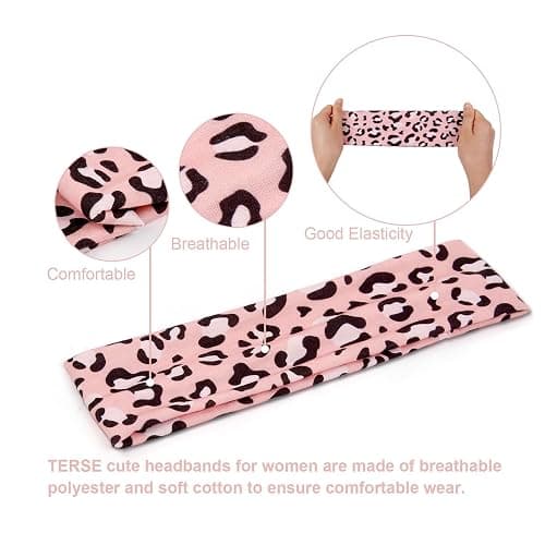 TERSE Leopard Headbands for Women Trendy Women Hair Accessories: Cute Cheetah Head Bands for Women's Hair, Fashion Hairbands 6PCS thumbnail 3