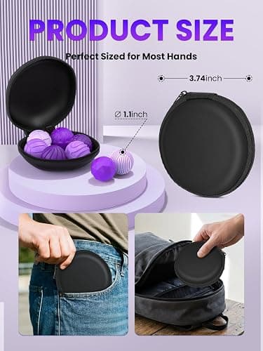 Magnetic Balls Fidget Toys for Adults&Teens,8Pcs Silicone Sensory Stress Relief Toys for Autism&ADHD, Quiet Executive Desk Fidget Magnetic Balls,Gift for Men&Women Gifts(Geometric · Purple) thumbnail 6