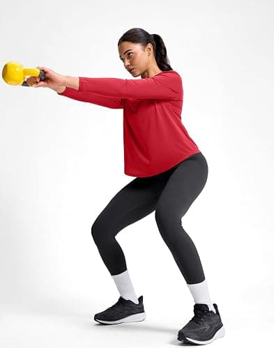 SANTINY Lightweight Long Sleeve Workout Tops for Women Breathable Tennis Active Sports Top Gym Yoga Athletic Running Shirts thumbnail 7