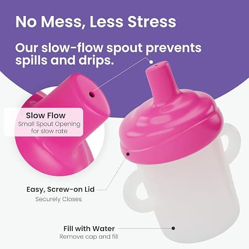Doll Buddies 4 oz Sippy Cup (3 Pack) | Plastic Sippy Cups for Baby Alive Dolls Drinking Accessories thumbnail 5