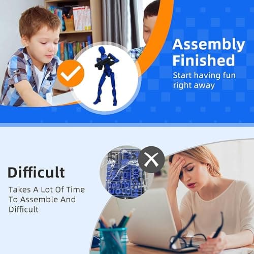 (Assembly Completed) 8 Packs Dummy13 Action Figure Set, 3D Printed ActionFigure Toy Gifts for Kids, Dummy 13,Robot 13 Action Figure Full Body Mechanical Doll Christmas Birthday Gift for Boys Girls thumbnail 4