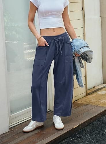 Yanekop Women's Baggy Wide Leg Palazzo Pants thumbnail 3