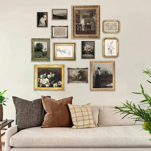 KBKBART Vintage Wall Art Prints, French Country Wall Decor Retro Countryside Landscape Canvas Painting, Classical Vintage Prints, Rustic Farmhouse Wall Art for Bathroom, Bedroom Living Room-UNFRAMED thumbnail 6