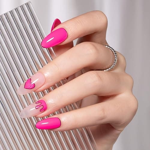 MAYCHAO Pink Gel Nail Polish Art Liner 8ml Hot Pink Build in Thin Brush for Swirl/Euphoria French Tips Manicure Painting DIY at Home thumbnail 2