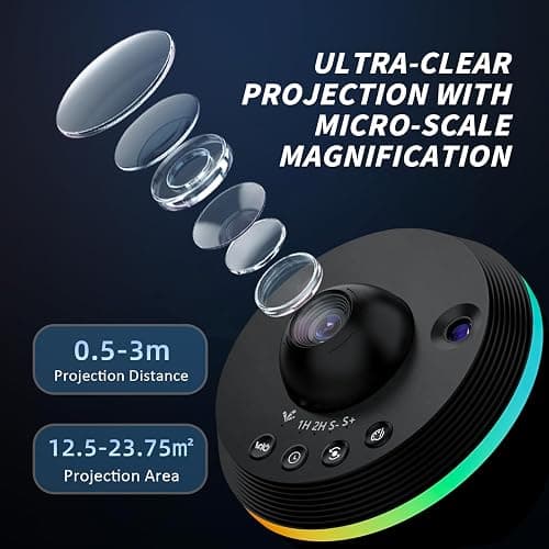 Ainael Galaxy Projector, Star Projector Home Planetarium Space Ceiling Starry Sky Night Light with Light Strip, Meteor and Galaxy Projector for Kid Adult Bedroom Christmas Gift (Black) thumbnail 3