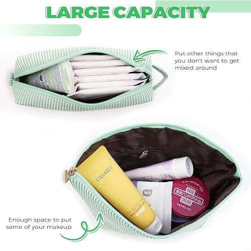 Btffitting Mothers Day Gifts for Mom,Mum Gifts from Daughter,Birthday Gifts for Wife Sister Her,Mother in Law Gift,Mama Gifts Idea,Makeup Bag Set Cosmetic Bag - Green,M thumbnail 2