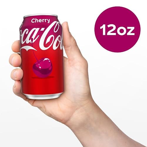 Coca-Cola Cherry Soda Soft Drink Cans, 12 fl oz, 12 Pack | Carbonated drink with cherry cola flavor thumbnail 7