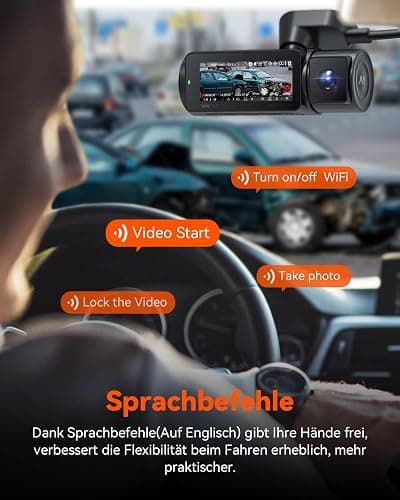 VANTRUE N4 Pro 3 HDR 4K+ 1080P+ 1080P STARVIS 2 Dashcam Auto, 5G WiFi PlatePix™ Dash Cam GPS 360° Puffer Parküberwachung Auto Kamera, IR Nachtsicht, Sprachbefehl, Privatsphäremodi, 2.45” 1TB Max thumbnail 7