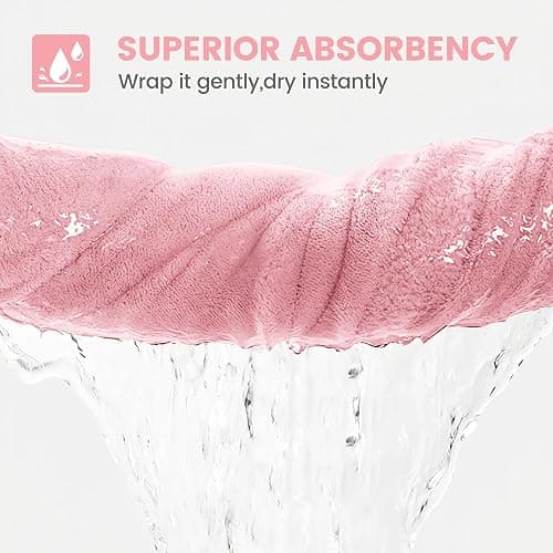 V.&GRIN Women Hooded Towel Robe - Super Absorbent Quick-Dry Soft Long Bathrobe for After Shower Spa Size S-3XL thumbnail 2