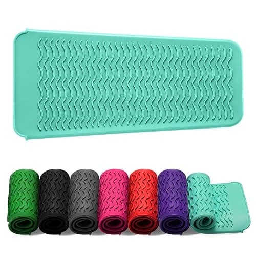 ZAXOP Resistant Silicone Mat Pouch for Flat Iron, Curling Iron,Hot Hair Tools (Mintgreen) - Image 1